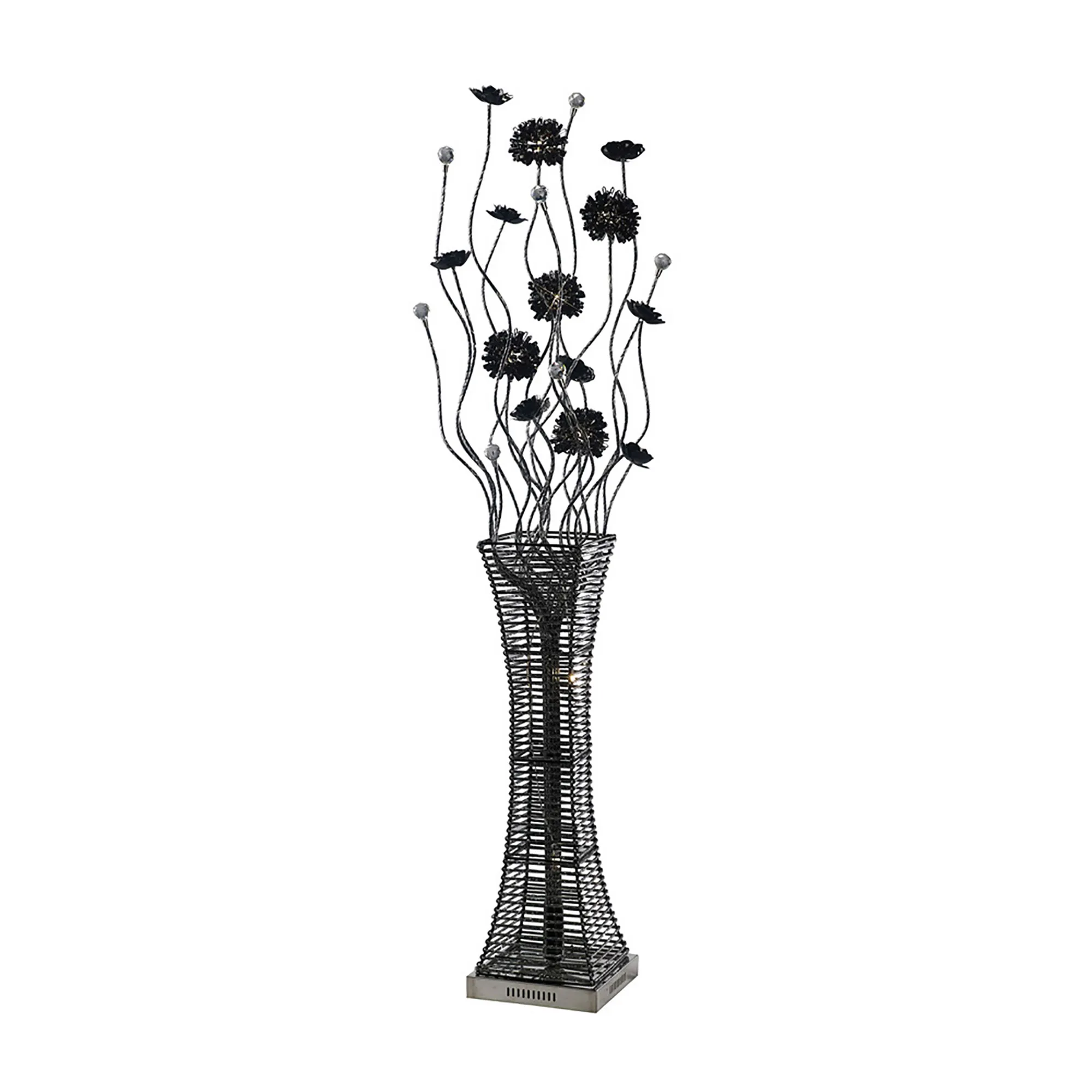 Majella Aluminium Crystal Floor Lamps Diyas Home Multi Head Floor Lamps